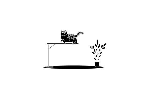 Cat Icon Cute Walk Black Filled Review