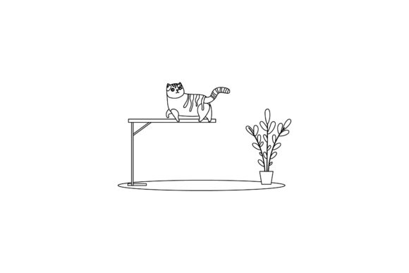 Cat Icon Cute Walk Coloring Page Review