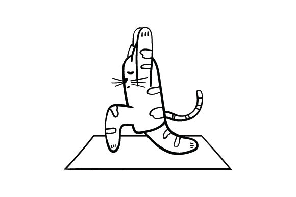 Cat in Crescent Moon Line Art Review