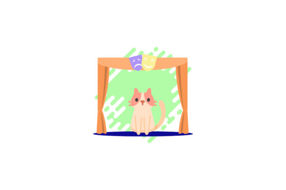Flat Icon Cat Stage Orange Review for Embroidery Projects
