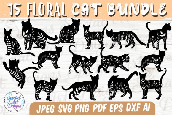 Floral Cat Svg Bundle Review for Embroidery Projects