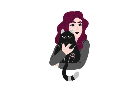 Gothic Girl with Cat Embroidery Design Review