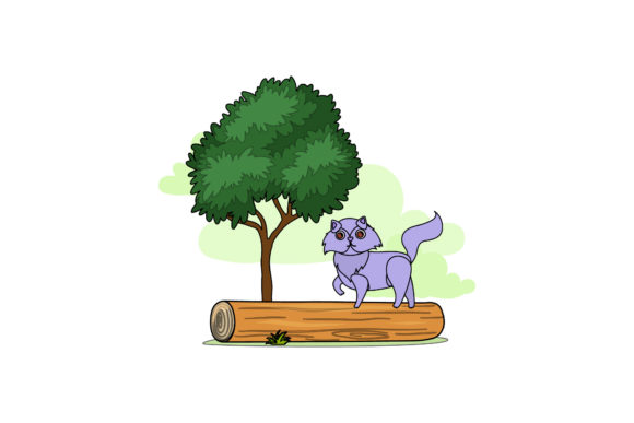 Icon Cat Cute in Wood Color Outline Review