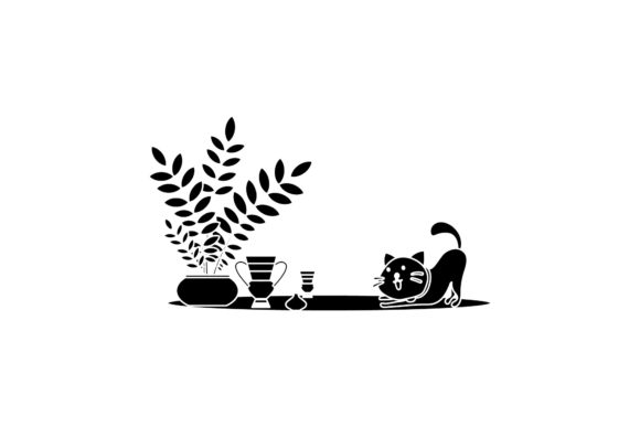 Icon Cute Cat Play Jars Black Filled Review