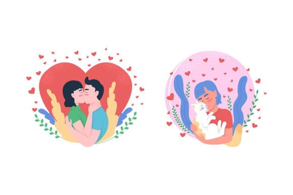 Love Flat Concept Illustration Set Review
