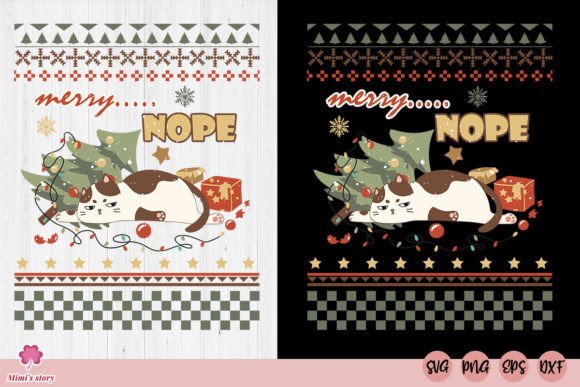 Merry Nope Lazy Cat SVG Review